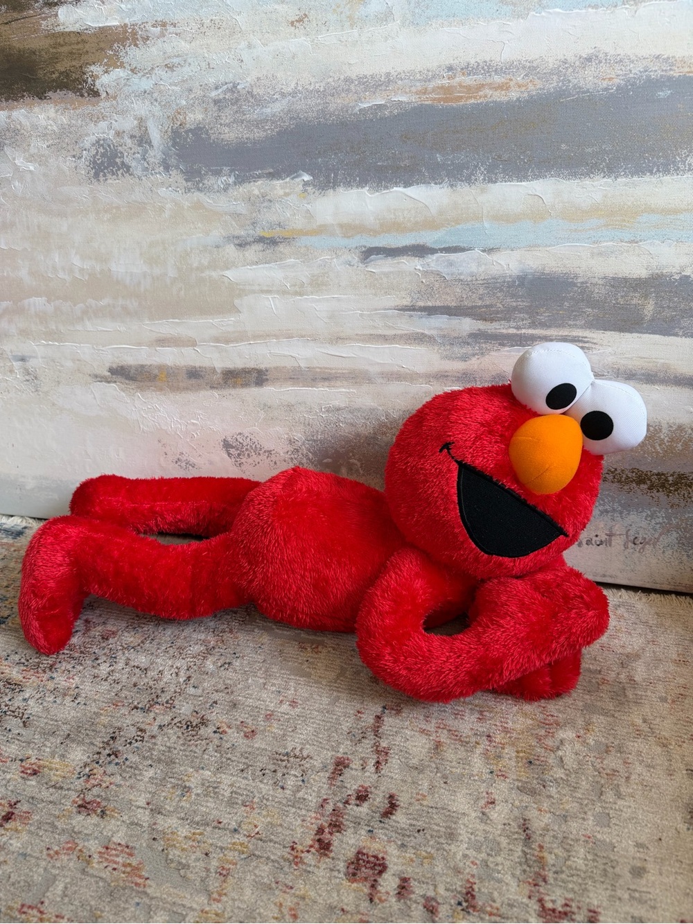 Sesame Street Elmo Large Laying Plush Stuffed Animal 22” Red
